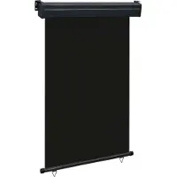 vidaXL Balkonscherm 125x250 cm zwart