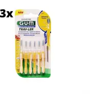 Gum Travler Ragers 1.3mm Geel - 3 x 6 stuks - Voordeelverpakking