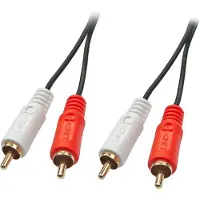 Lindy 35664 audio kabel 10 meter 2 x RCA Rood, Wit