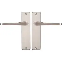 Starx Deurklink Zilver - RVS Look †“ Deurbeslag †“ Deurkruk met Schild †“ Blind - Deurklink Vlinder - 43 x 180 mm †“ Ø 18 mm