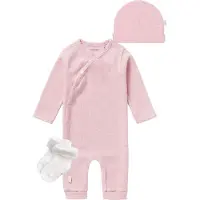 Noppies SET(3delig) Boxpak Nevis, Mutsje Nevel Roze, met sokjes- Maat 62
