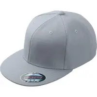 Myrtle beach Unisex Flexfit Flat Peak Cap (Lichtgrijs)