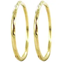 New Bling 9NBSAM-G190154 Gouden Oorringen - Dames - Glad - Scharnier - 14 x 1 mm - 14 Karaat - Goud