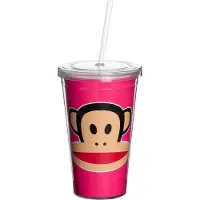 Paul frank Drinkbeker - Incl rietje - 500 ml - Roze