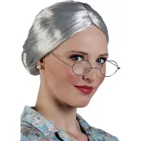 Scheepers Pruik Granny zilver