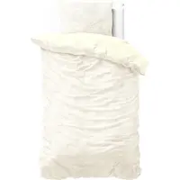 Sleeptime Dekbedovertrek Velvet Uni - Creme 140 x 200/220 cm
