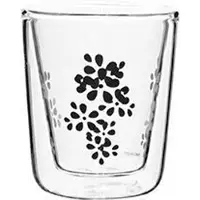 Zak!Designs - Lily Dubbelwandige Espressobeker - Borrosilicaat Glas - 75 ml - Zwart