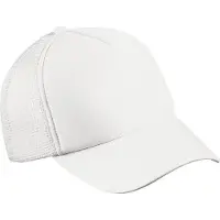 Myrtle beach Kinderen/Kinderen 5 Panel Polyester Mesh Cap (Wit/Wit)