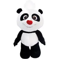 Bino Knuffelpanda Junior 15 Cm Pluche Zwart/wit