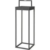 Villeroy & Boch LED Lantaarn Cannes | Antraciet | Hoogte 50 cm voor binnen of buiten / indoor / outdoor solar & usb lader