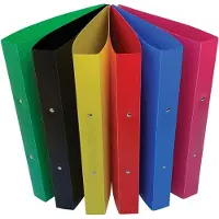 Alpha ringmap, voor ft A4, uit PP, 2 ringen van 25 mm, geassorteerde kleuren - 24 stuks