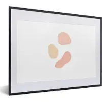 PosterMonkey Fotolijst incl. Poster - Abstracte kleurrijke vlekken illustratie - 40x30 cm - Posterlijst