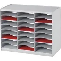 PaperFlow sorteerstation, A4, polystyreen, 24 vakken, B 674 x D 304 x H 548 mm, zwart