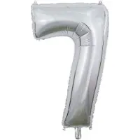 Wefiesta Cijferballon 7 Folie 66 Cm Zilver