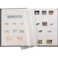 Leuchtturm Luxe insteekalbum postzegels Comfort S 64 witte bladzijden - bordeauxrode kaft