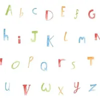 Dutch Wallcoverings - Make Believe Alphabet rood/blw/grn