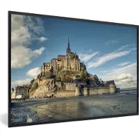 PosterMonkey Fotolijst incl. Poster - Kasteel - Frankrijk - Water - 30x20 cm - Posterlijst