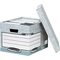 Fellowes Opbergdozen - FSC gerecycled karton - B 335 x D 404 x H 292 mm - wit - grijs - 10 stuks