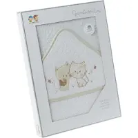 Gamberritos badcape Katjes 100 x 100 cm katoen wit/beige