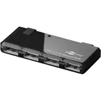 Goobay USB hub met 4 poorten - USB2.0 - busgevoed / zwart - 0,40 meter