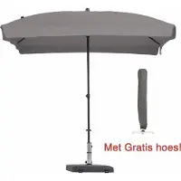 Madison Parasol Rechthoek Taupe 210 x 140 cm met hoes