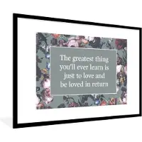 PosterMonkey Fotolijst incl. Poster - Bloemen - Quotes - Rozen - 120x80 cm - Posterlijst