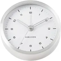 Karlsson Wekker Karlsson Tinge Brushed Steel White Dial 9 cm