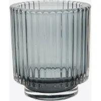 Point-Virgule POINT VIRGULE - Theelichthouder glas blauw - 10cm