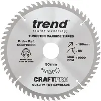 Trend cirkelzaagblad 190x30x2,8mm 60T