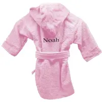 Funnies Badjas uni line 1-2jr - roze - met GRATIS geborduurde naam