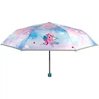 Perletti paraplu Unicorn 91 cm polyester roze/blauw