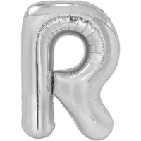 Amscan Letterballon R Folie 86 Cm Zilver