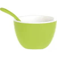 Zak!Designs Twotone Kom - Incl. Lepeltje - Melamine - Ø 7.5 cm - Groen/Wit