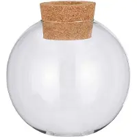 Mica Decorations Vaas Jillian bol glas transparant - H 21 x Ø 20 cm