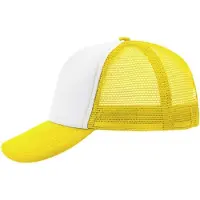 Myrtle beach MB070 5 Panel Polyester Mesh Trucker Cap - Wit/zongeel - One size