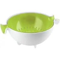 Fratelli Guzzini Colander And Bowl Set Spin&Drain Apple Green