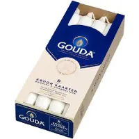 GOUDA Dinerkaars Kroonkaarsen 240/24 doos 8 wit (per 4 stuks)