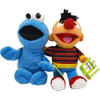 Fisher-Price Sesamstraat Knuffel Voordeelset - Ernie en Koekiemonster - Fisher Price - Pluche - 27/30 cm