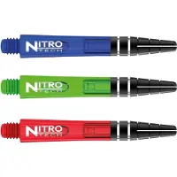 Red Dragon - Nitrotech Selectiepakket 2 - Groen, Blauw en Rood Korte Dartschachten - 3 sets per pakket (9 Dartschachten in totaal)