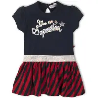 Dirkje gestreepte jersey jurk marine/rood/zilver Marine/rood/zilver 62