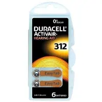 Duracell 312 ActivAir Hoorbatterijen - Bruin - 10x - 60 Stuks