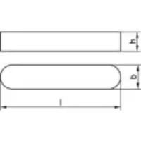 Toolcraft 1067238 Inlegspieën DIN 6885 RVS A4 25 stuk(s)