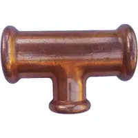 Vsh Fabrieken Xpress koper pers T-stuk verloop 22x15x22mm
