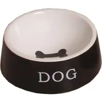 Gebr. De Boon Hondeneetbak steen zwart/wit 16 cm Eet-en-drinkbakken-hond