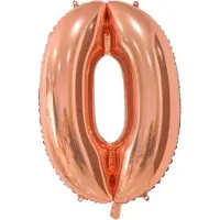 Wefiesta Cijferballon 0 Folie 66 Cm Roségoud