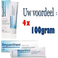 Bepanthen Voordeel verpakking: Baby Zalf - Voor de droge babyhuid en bij luieruitslag - 4 maal 100 gram
