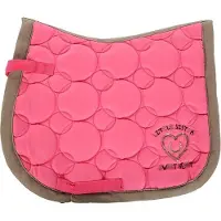 HKM Zadeldek -Sweetheart- roze/taupe PVZ