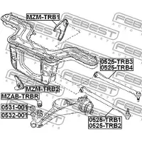 FEBEST MZAB-TRBR Draagarmrubber