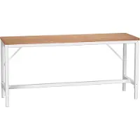 Bott Werkbank Verso - met set dwarsverbindingen - B 2000 x H 930 x D 600 mm - draagvermogen tot 600 kg - werkbald in beuken multiplex - onderstel lichtgrijs RAL 7035