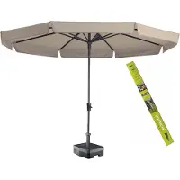 Madison Ronde parasol Ecru 350 cm met gratis hoes